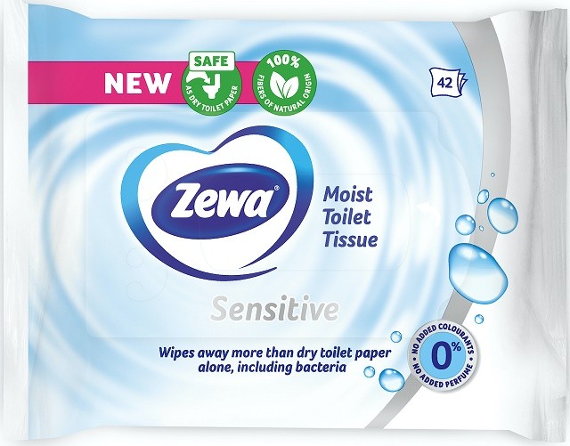 ZEWA vlhčený toaletní papír 42ks - Papírová hygiena Toaletní papír vlhčený